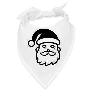 Kleiner Weihnachtsmann - Bandana - Weiß - Vorne