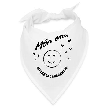 Mon ami - meine Lachgarantie :) mein Freund - Bandana - Weiß - Vorne
