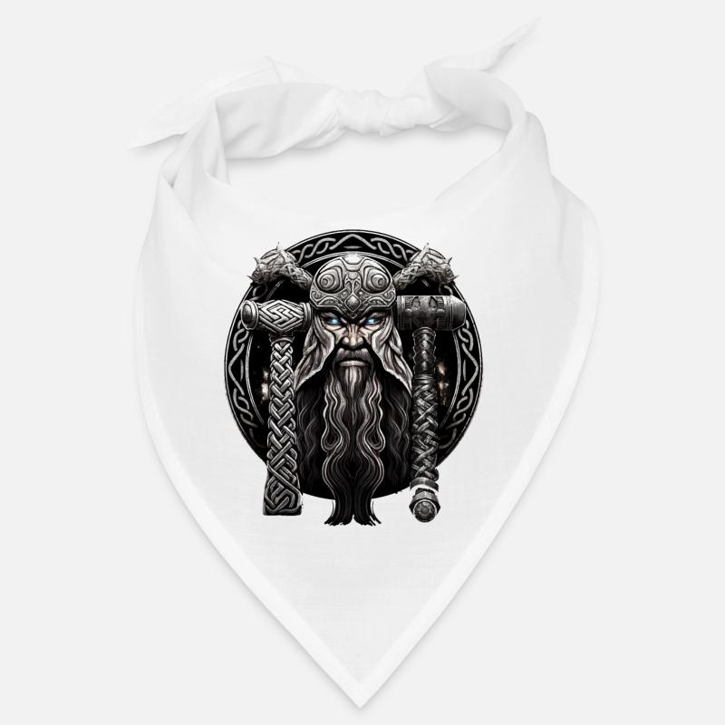Wikinger Design Vegvisir Odin Valhalla - Bandana - Weiß