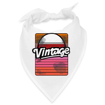 Vintage Sunset – Retro Style - Bandana - Weiß - Vorne