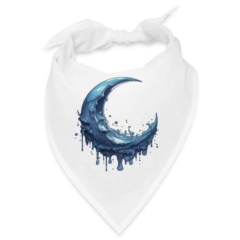 Schmelzender Mond - Bandana - Weiß - Vorne