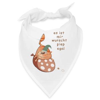 es ist mir egal - Bandana - Weiß - Vorne