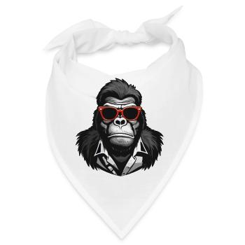 Gorilla, Affe, Primat - Bandana - Weiß - Vorne