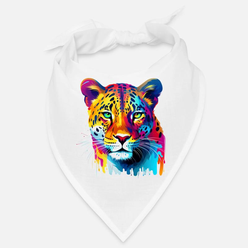 Colorful Leopard Paint Splashes Splashes of Paint Bandana