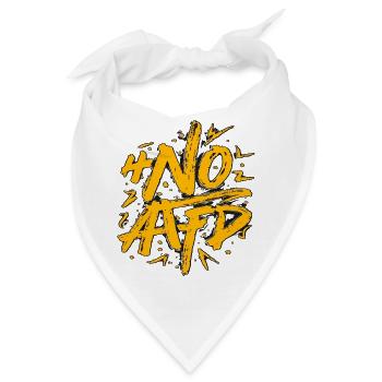 Nazis raus, Gegen AFD, Gegen Rechts, Faschismus - Bandana - Weiß - Vorne