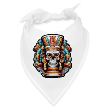 Mayan / Hochkultur / Peru / Maya Kalender / Motiv - Bandana - Weiß - Vorne