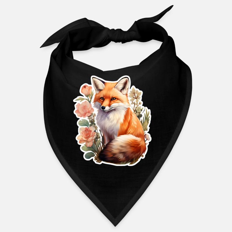 Renard parmi les fleurs Bandana