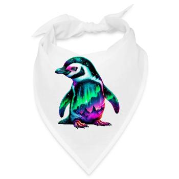 Aurora Borealis Pinguin - Bandana - Weiß - Vorne