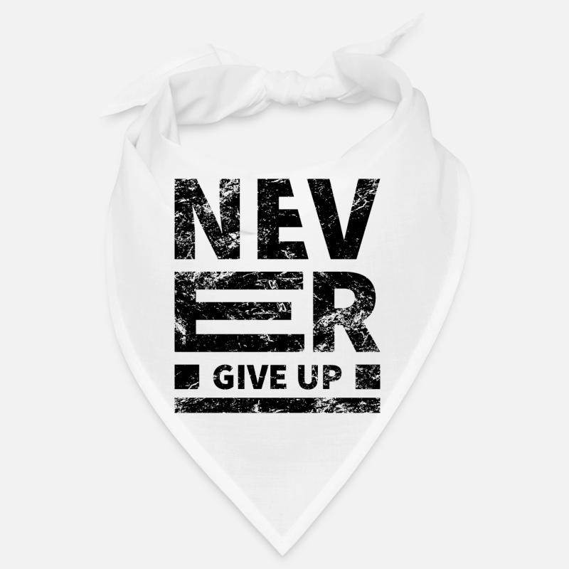 Vintage Never Give Up Grunge Texture Bandana
