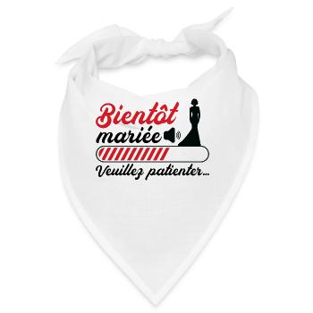Bald heiraten Bitte warten - Bandana - Weiß - Vorne