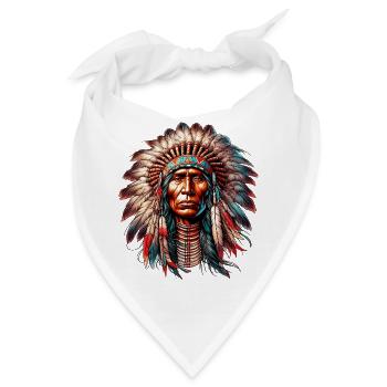 Amerikanisch Indianer Amerikanische Rote Haut - Bandana - Weiß - Vorne