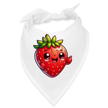 Erdbeer-Erdbeeren - Bandana - Weiß - Vorne