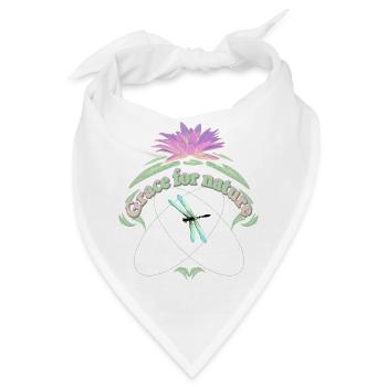 GNADE für die NATUR Seerose mit Blätter Libelle - Bandana - Weiß - Vorne