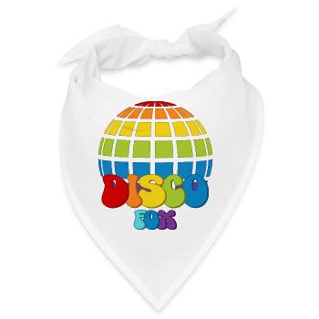 Disco Fox Discokugel Groovy Discothek Discofox - Bandana - Weiß - Vorne