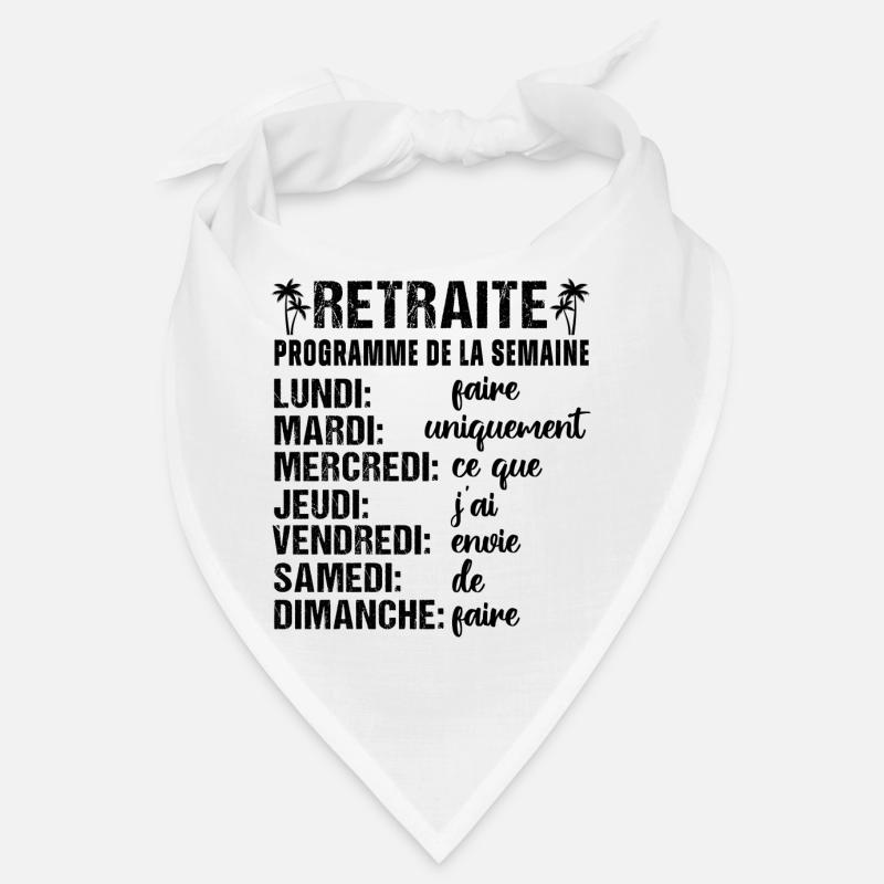 Retraite mon programme humour retraité cadeau Bandana