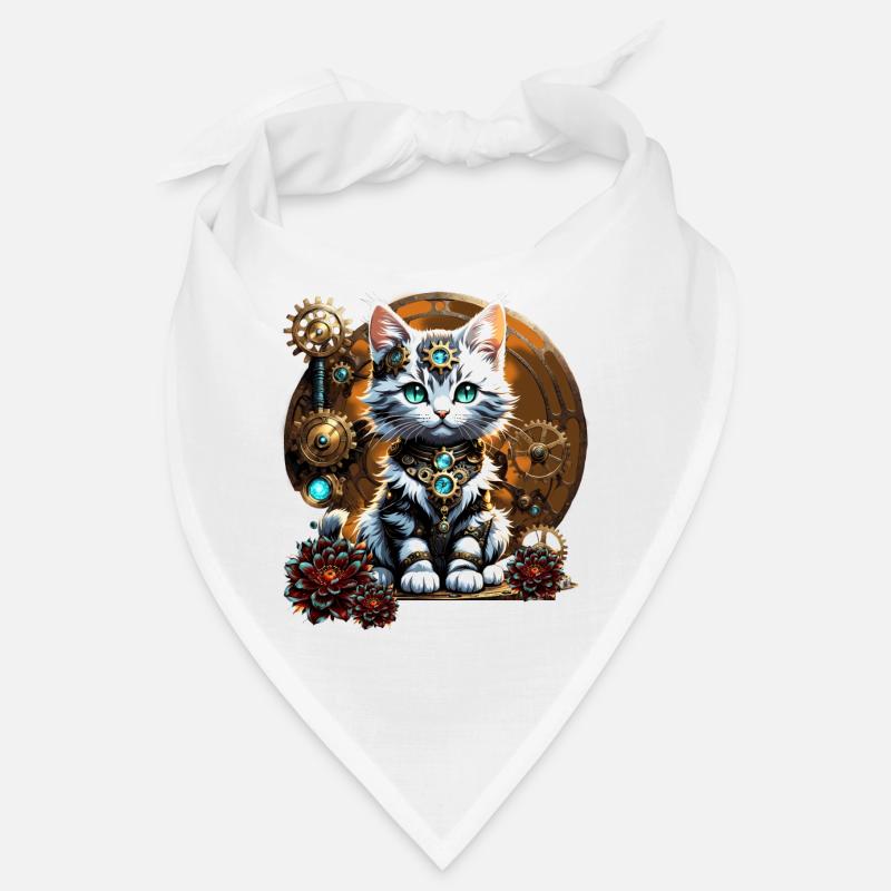 A cute little steampunk-style kitten Bandana