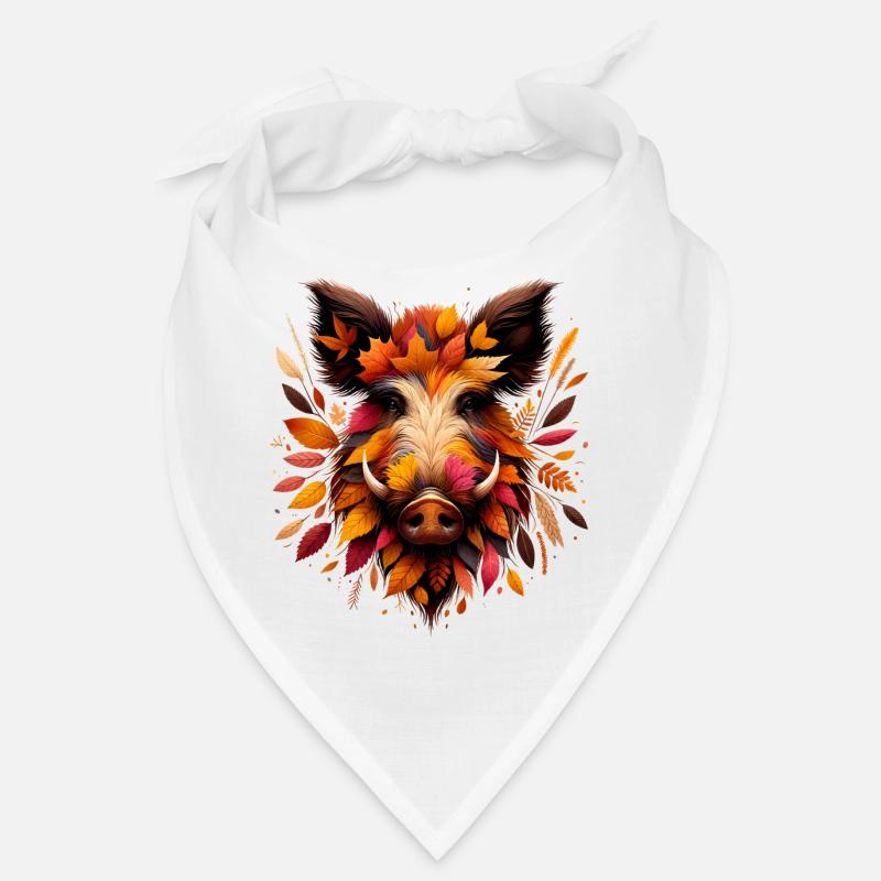 Sanglier, conçu à partir de différentes feuilles Bandana