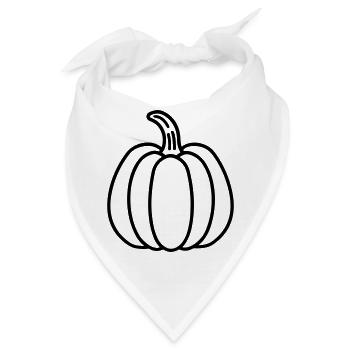 Kürbis - Bandana - Weiß - Vorne