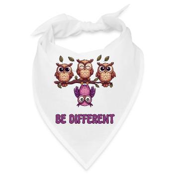 Blending In Ist So Überbewertet Be Different Cute Owls - Bandana - Weiß - Vorne