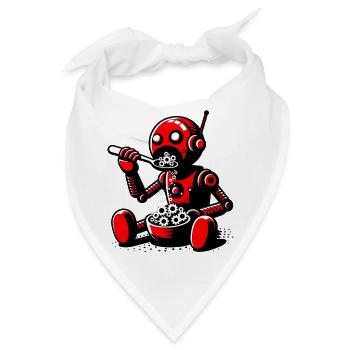 Marsianischer außerirdischer Alien-Roboter - Bandana - Weiß - Vorne