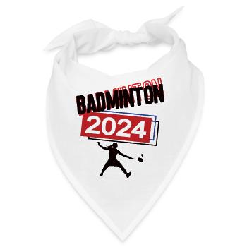 Badminton Spielerin Team Turnier Mannschaft 2024 - Bandana - Weiß - Vorne