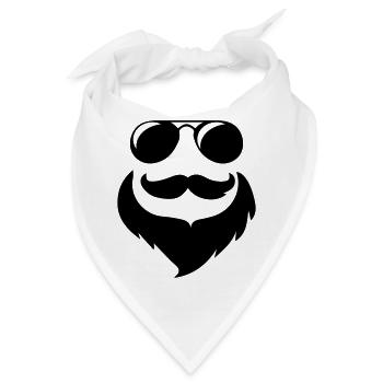 sonnenbrille moustache - Bandana - Weiß - Vorne