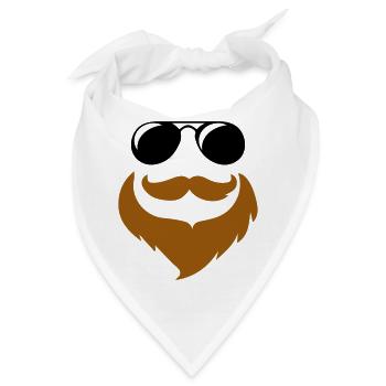 sonnenbrille moustache - Bandana - Weiß - Vorne