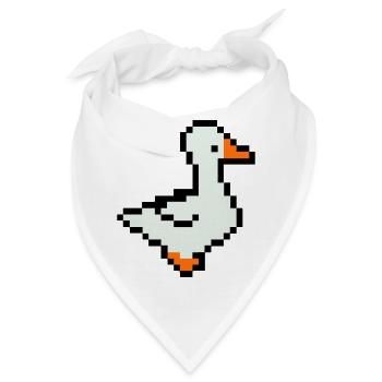 pixel ente - Bandana - Weiß - Vorne