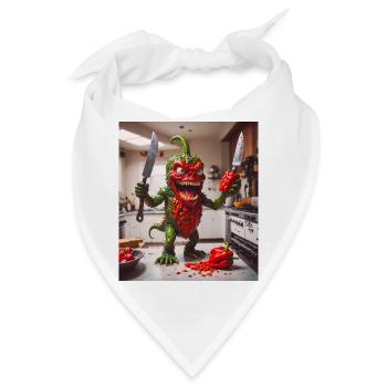 Gemüse Untergang Apocalypse Monster Pfeffer - Bandana - Weiß - Vorne