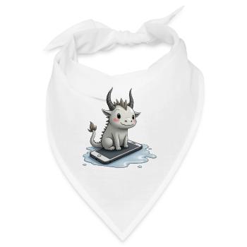 cute mythical creature on iPhone - Bandana - Weiß - Vorne
