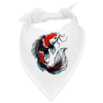 Koi-Karpfen - Bandana - Weiß - Vorne