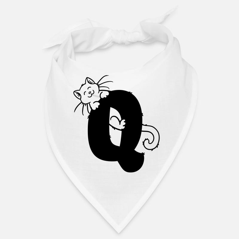 Lettre Q chat Bandana