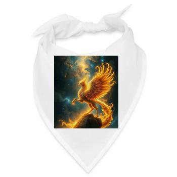 Feuerphönix im Sternennebel - Bandana - Weiß - Vorne