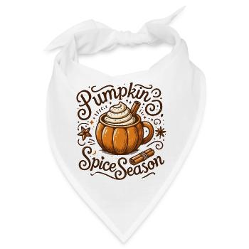Pumpkin Spice Season: Der Geschmack des Herbstes - Bandana - Weiß - Vorne