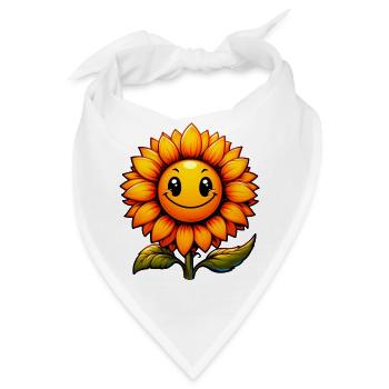 Sonnenblume - Bandana - Weiß - Vorne