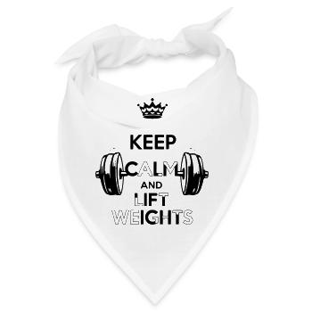 Keep Calm - Bandana - Weiß - Vorne