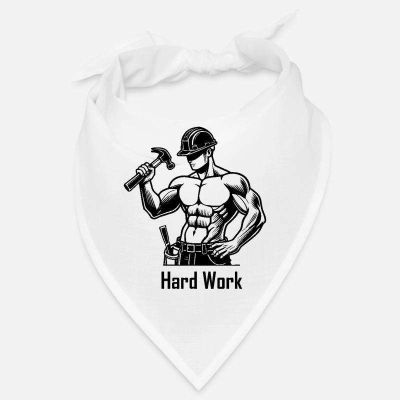 Oben-ohne-Bauarbeiter - Hard Work Design Bandana