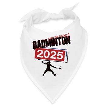 Badminton Spielerin Team Turnier Mannschaft 2025 - Bandana - Weiß - Vorne