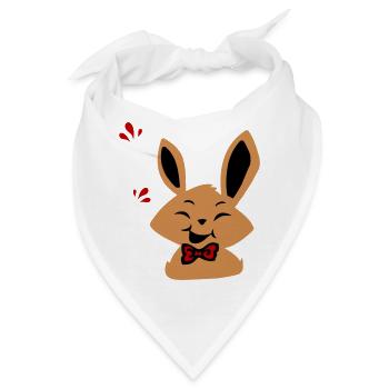 Osterhase - Bandana - Weiß - Vorne