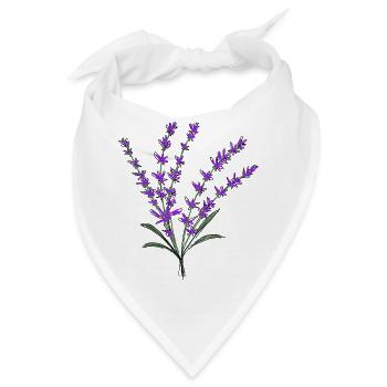 Lavendel - Bandana - Weiß - Vorne