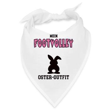 Footvolley Oster Outfit Ostergeschenk Footvolleyer - Bandana - Weiß - Vorne