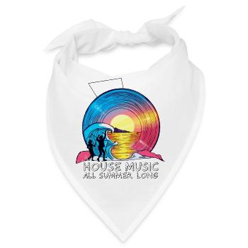 House Musik - Bandana - Weiß - Vorne