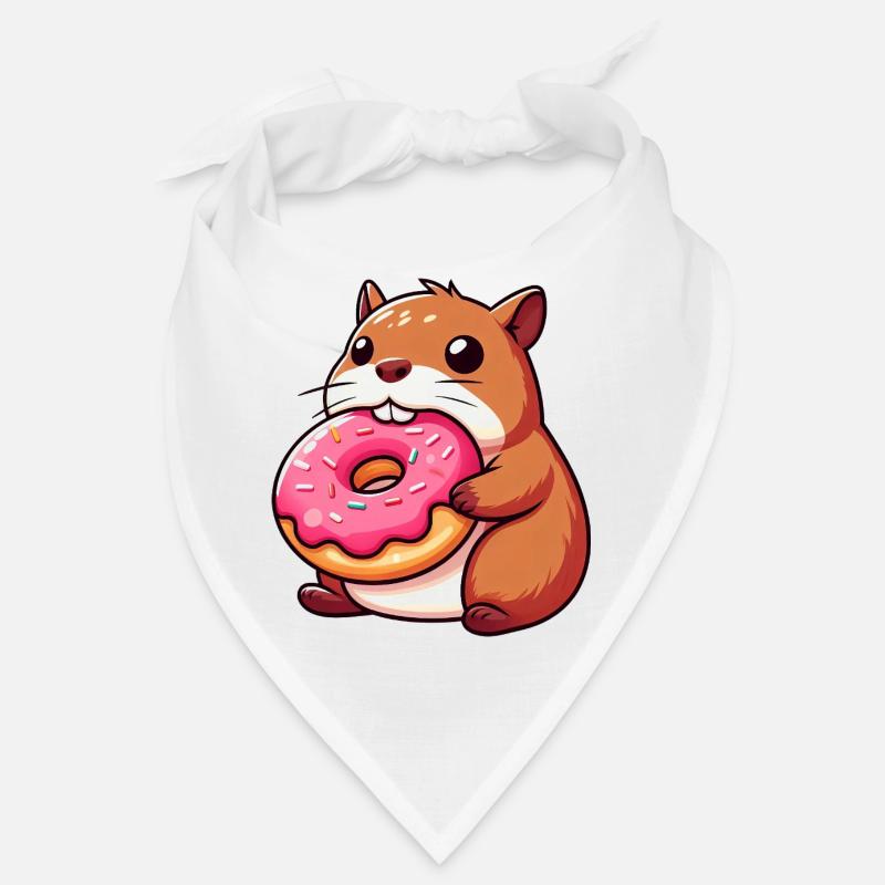 Cute Capybara Hamster Guinea Pig Cartoon Bandana