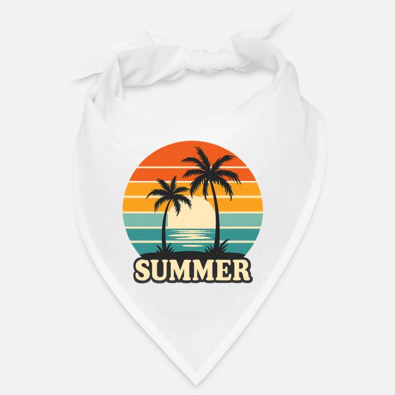 Tropic Vibes – Coucher de soleil d’été rétro Bandana