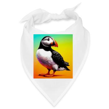 Papageitaucher - Bandana - Weiß - Vorne