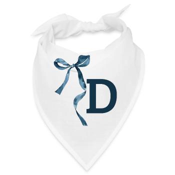 Monogramm Geschenkidee - Bandana - Weiß - Vorne