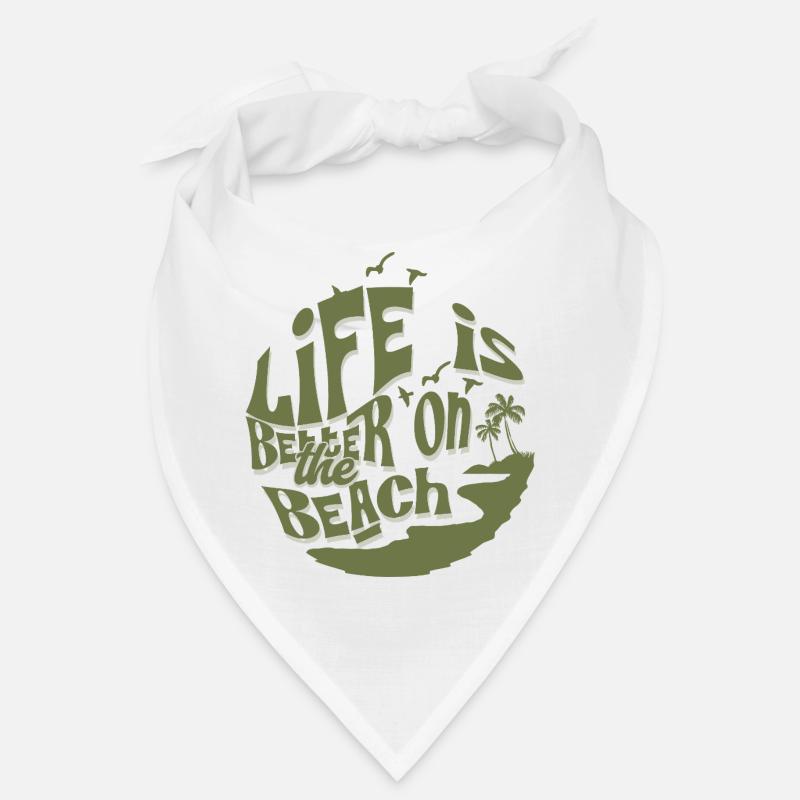 Leben am Strand - Bandana - Weiß