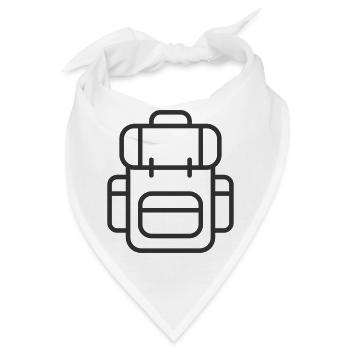 Wanderrucksack Linie Kunst Ikone - Bandana - Weiß - Vorne