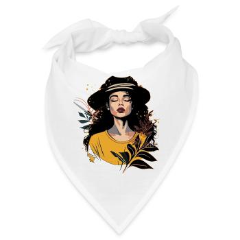 Frauengesicht - Bandana - Weiß - Vorne