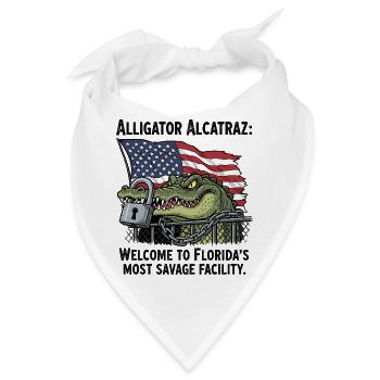 Alligator Alcatraz: Floridas wildeste Einrichtung - Bandana - Weiß - Vorne